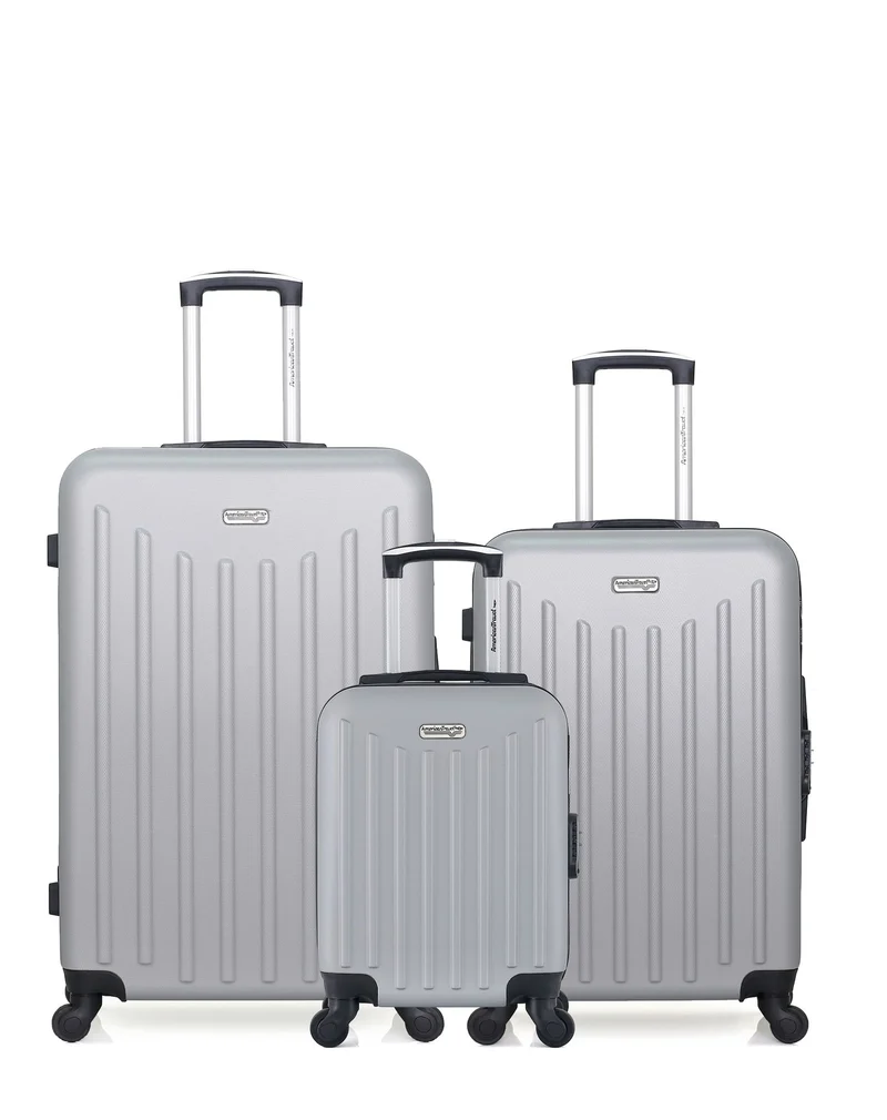 Lot de 3 Valises Rigides Grand Format, Taille Moyenne et Cabine XXS BROOKLYN