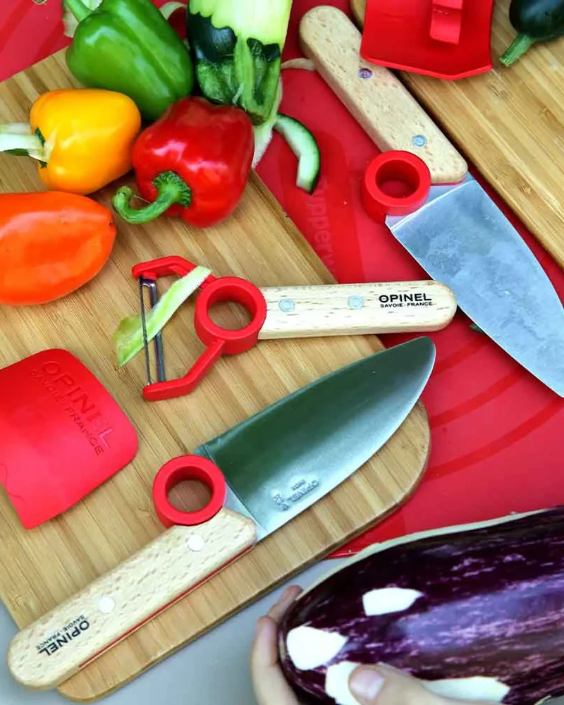 Coffret cuisine enfant acier inox Opinel Le Petit Chef à personnaliser