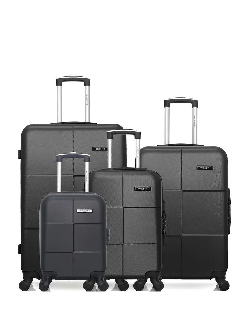 Lot de 4 Valises Rigides Grand Format, Taille Moyenne, Cabine et Cabine XXS MIAMI