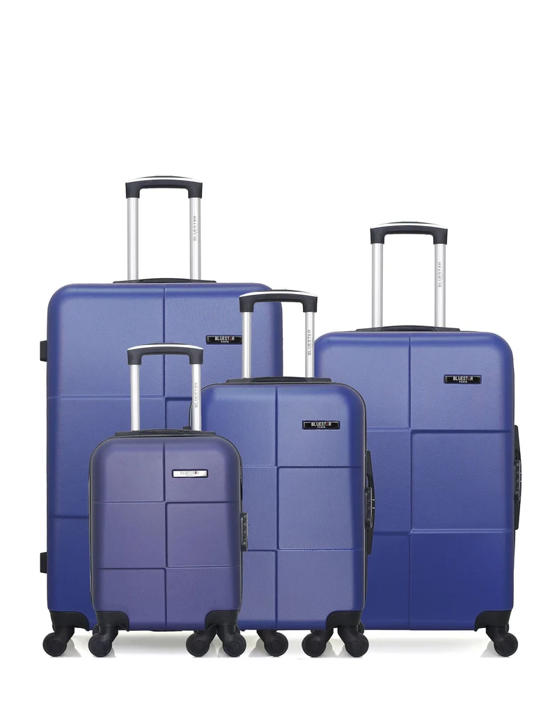 Lot de 4 Valises Rigides Grand Format, Taille Moyenne, Cabine et Cabine XXS MIAMI