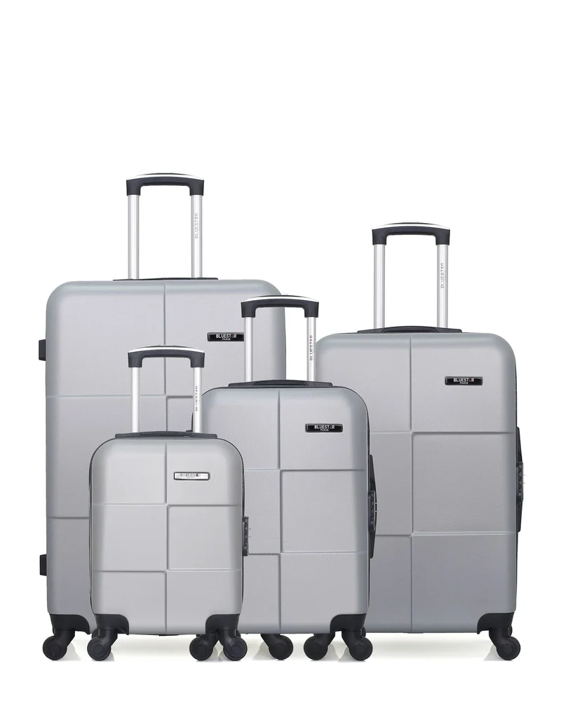 Lot de 4 Valises Rigides Grand Format, Taille Moyenne, Cabine et Cabine XXS MIAMI
