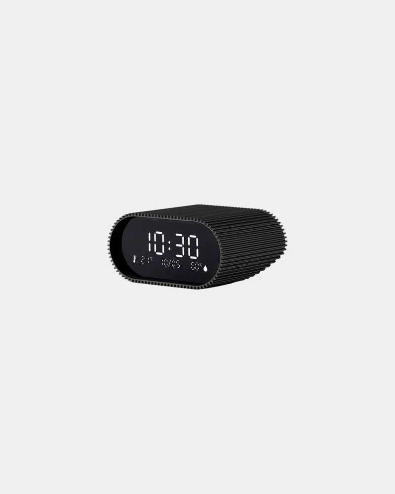 Lampe-réveil aluminium Lexon Ray Clock à personnaliser