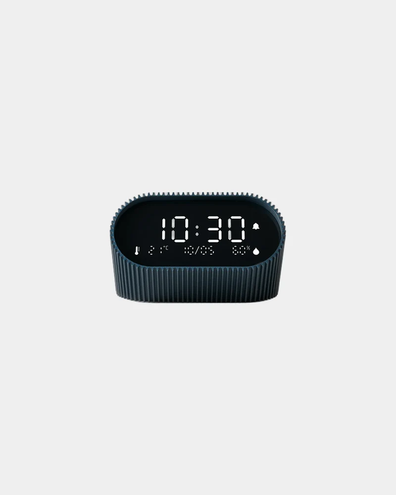 Lampe-réveil aluminium Lexon Ray Clock à personnaliser