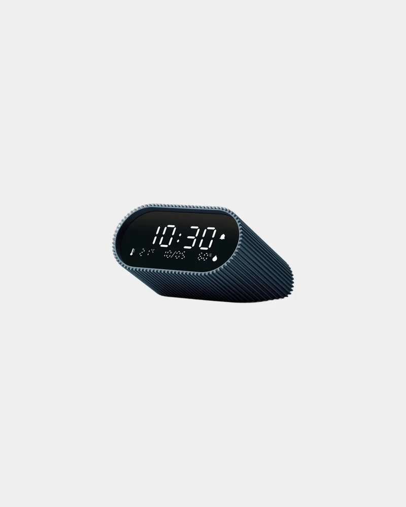 Lampe-réveil aluminium Lexon Ray Clock à personnaliser