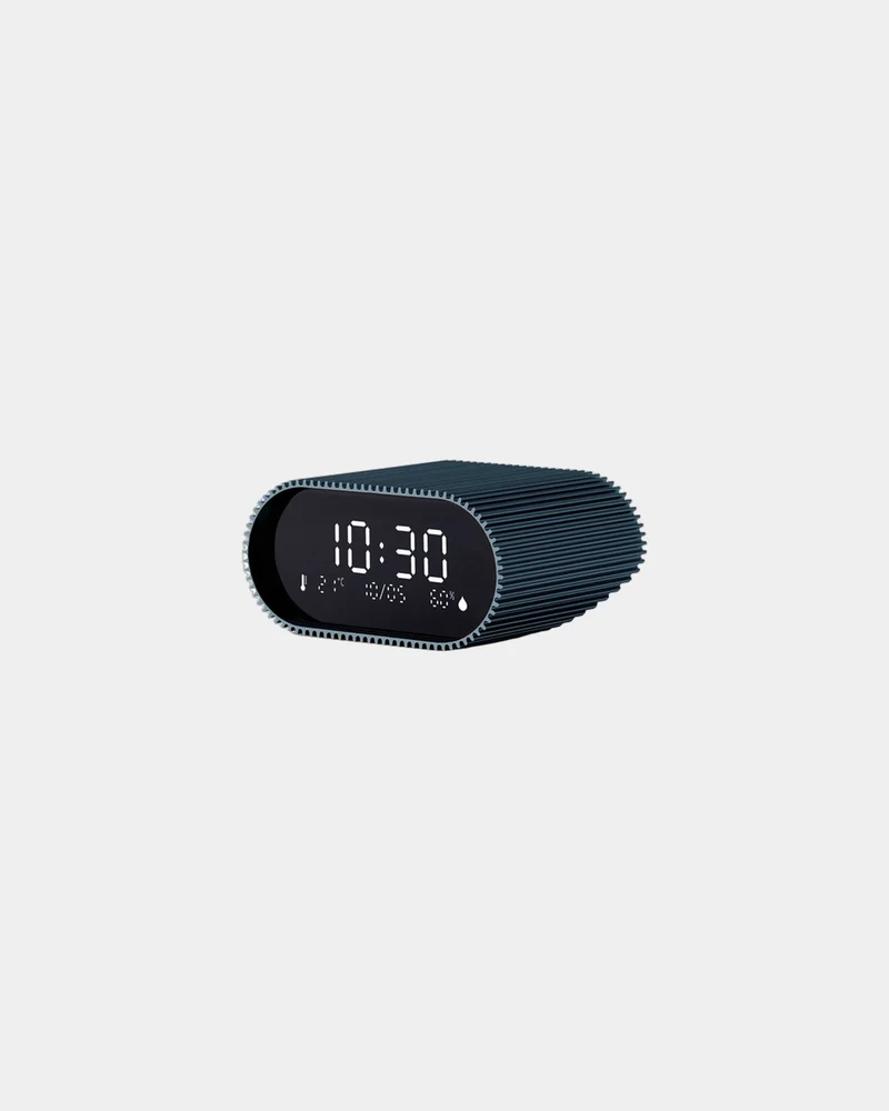 Lampe-réveil aluminium Lexon Ray Clock à personnaliser