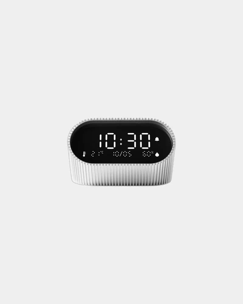 Lampe-réveil aluminium Lexon Ray Clock à personnaliser