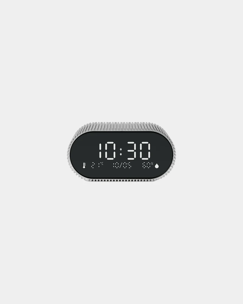 Lampe-réveil aluminium Lexon Ray Clock à personnaliser