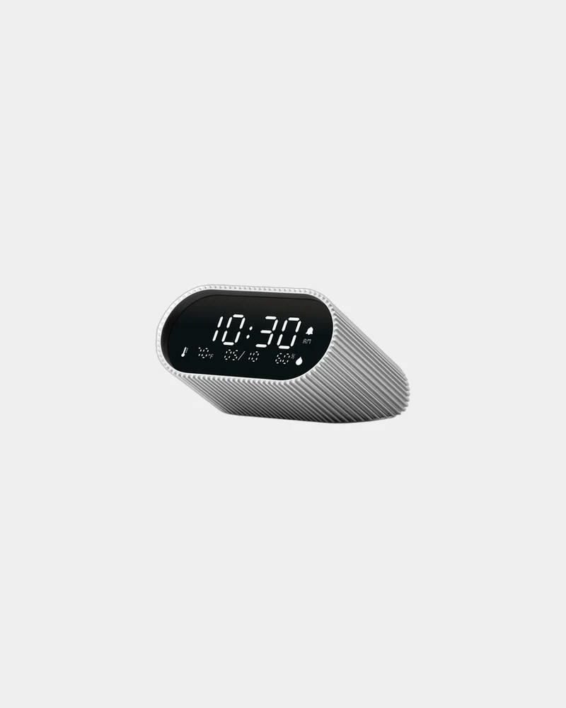 Lampe-réveil aluminium Lexon Ray Clock à personnaliser