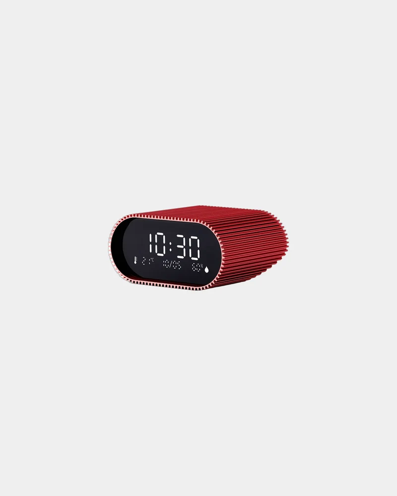 Lampe-réveil aluminium Lexon Ray Clock à personnaliser