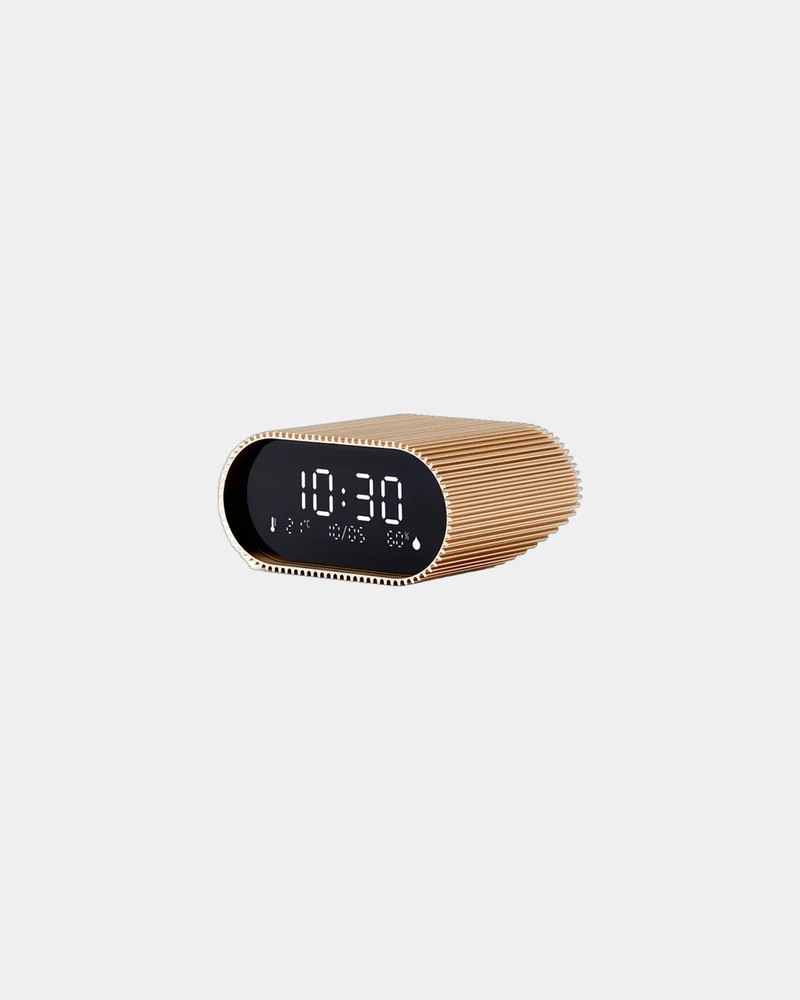 Lampe-réveil aluminium Lexon Ray Clock à personnaliser