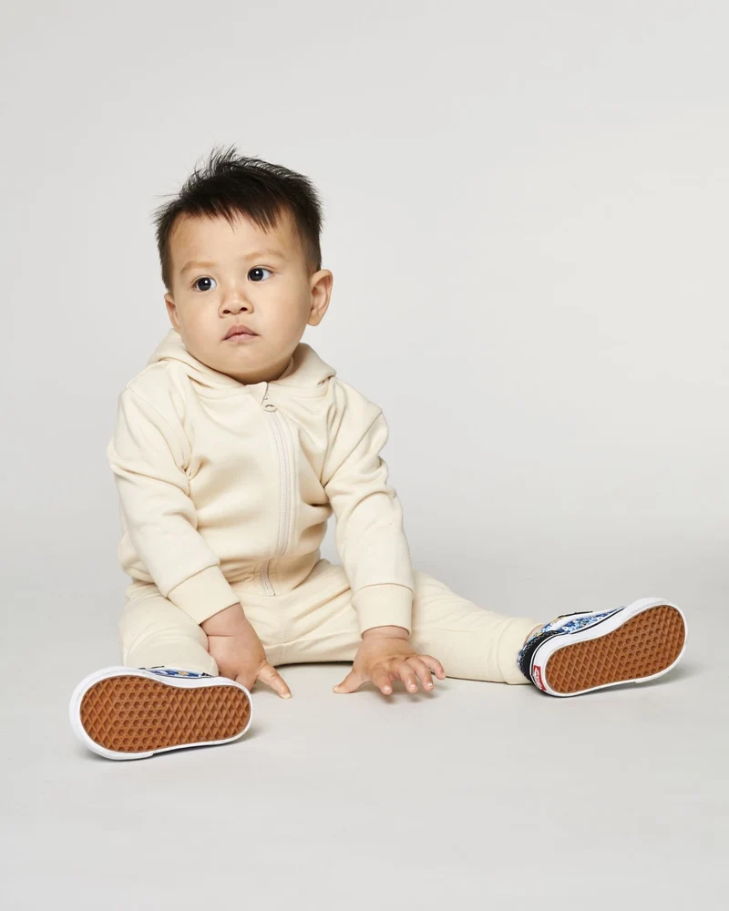 Sweat à capuche zippé bébé coton bio Stanley/Stella à personnaliser