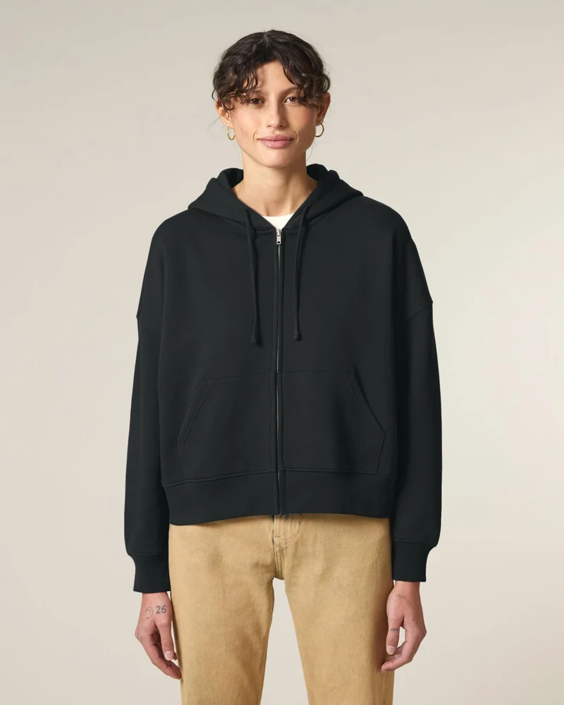Sweat à capuche zippé coton bio Stanley/Stella Ida à personnaliser