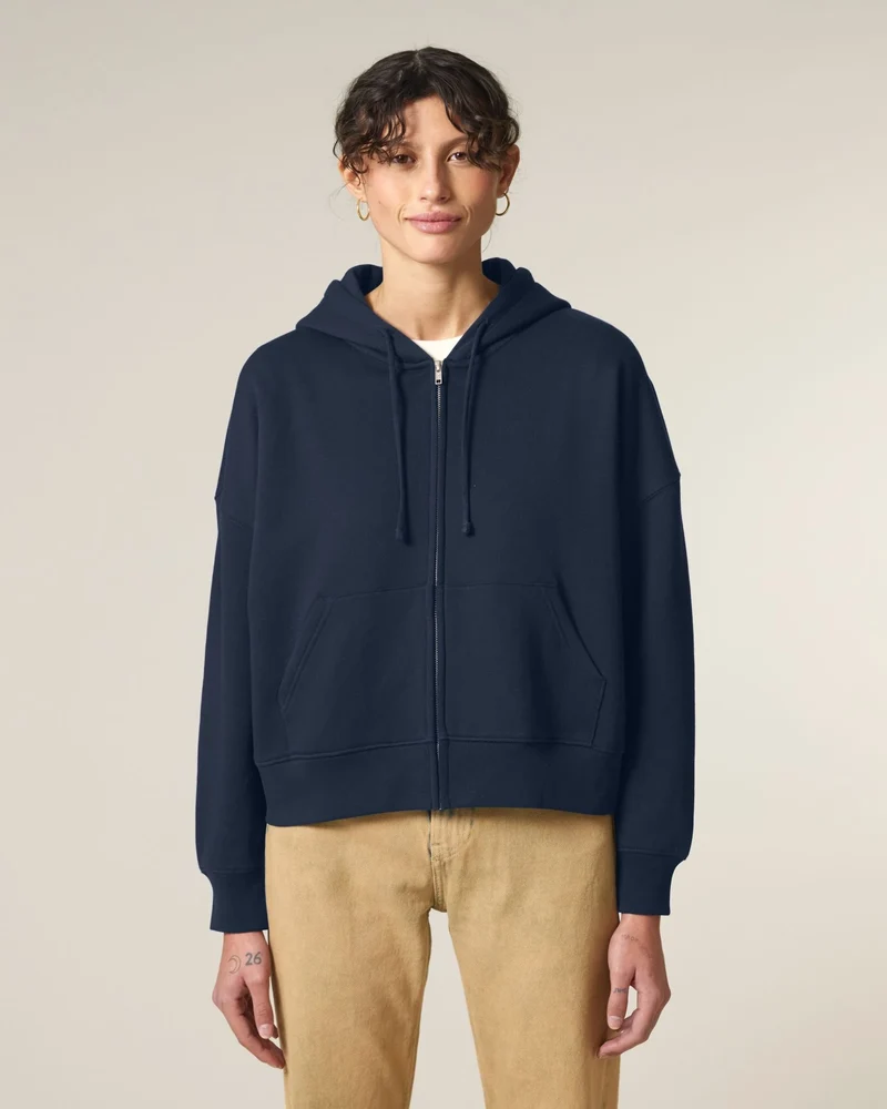Sweat à capuche zippé coton bio Stanley/Stella Ida à personnaliser