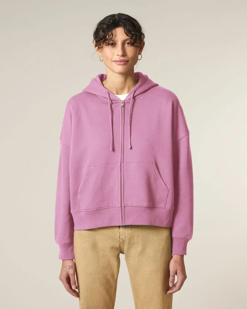 Sweat à capuche zippé coton bio Stanley/Stella Ida à personnaliser