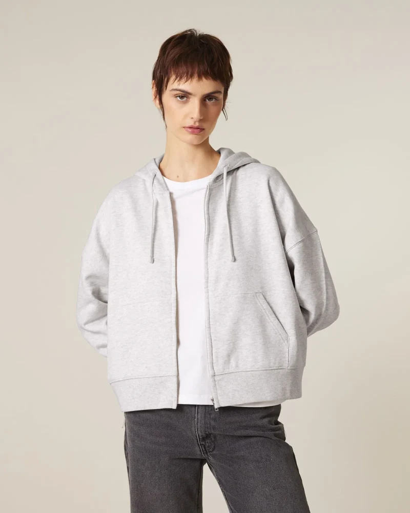 Sweat à capuche zippé coton bio Stanley/Stella Ida à personnaliser