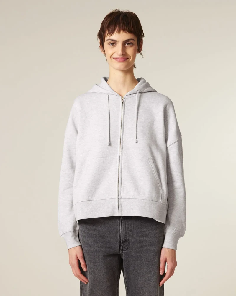 Sweat à capuche zippé coton bio Stanley/Stella Ida à personnaliser