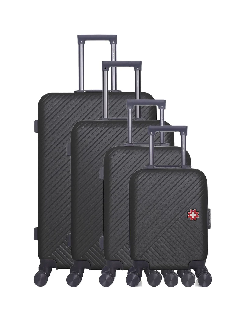 Set de 4 valises rigides grand format, moyenne, cabine et cabine XXS SPIEZ-M