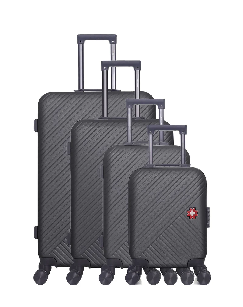 Set de 4 valises rigides grand format, moyenne, cabine et cabine XXS SPIEZ-M