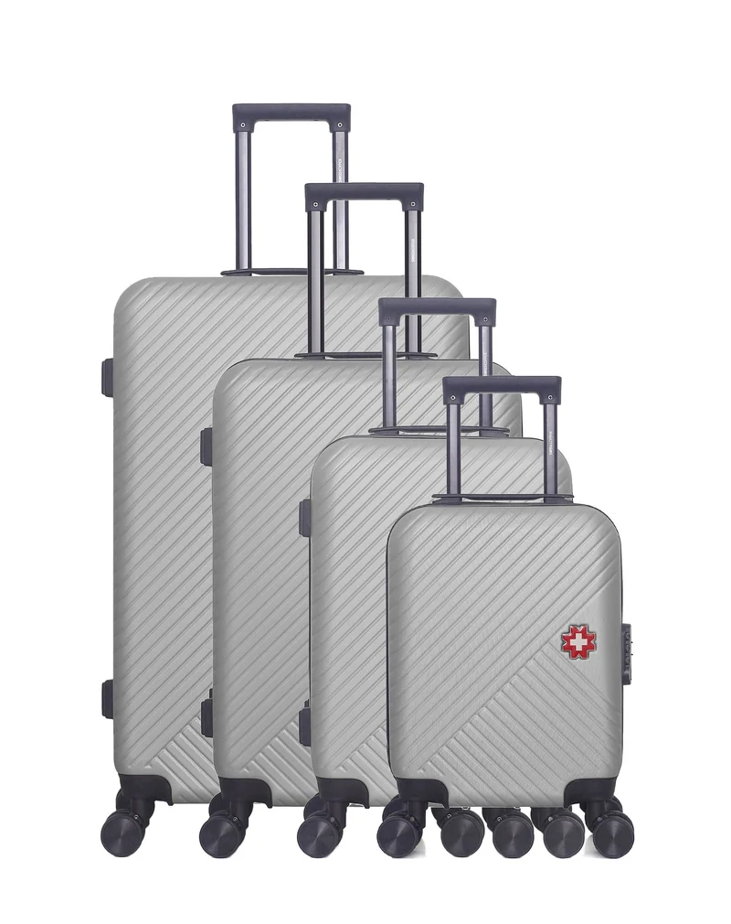 Set de 4 valises rigides grand format, moyenne, cabine et cabine XXS SPIEZ-M