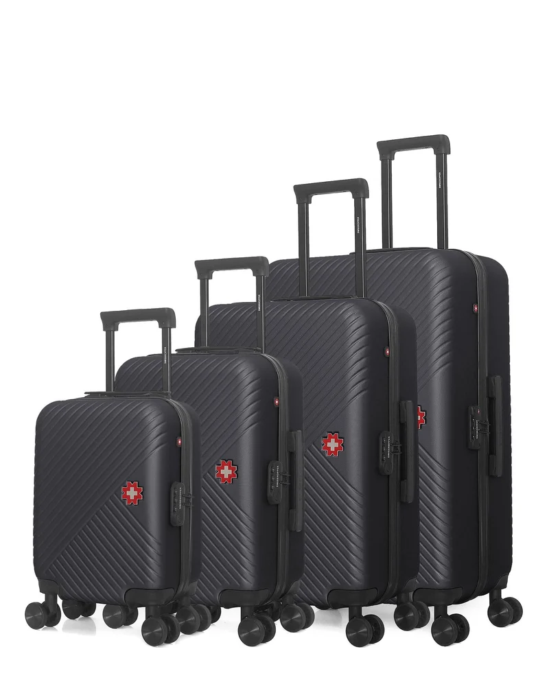 Set de 4 valises rigides grand format, moyenne, cabine et cabine XXS SPIEZ-M