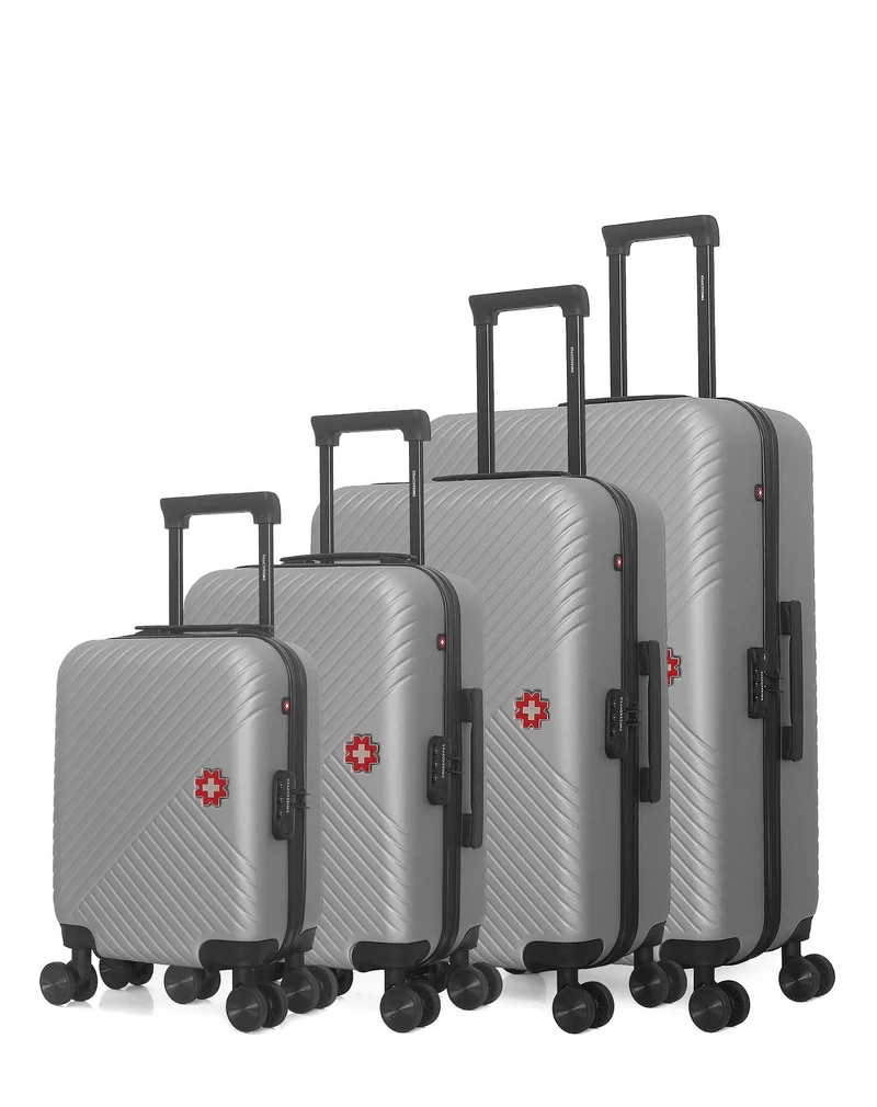 Set de 4 valises rigides grand format, moyenne, cabine et cabine XXS SPIEZ-M
