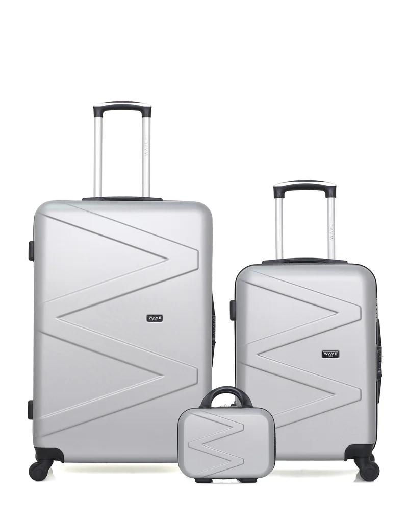 Lot de 3 Valises Rigides Grand Format, Cabine et Vanity AMAZONE