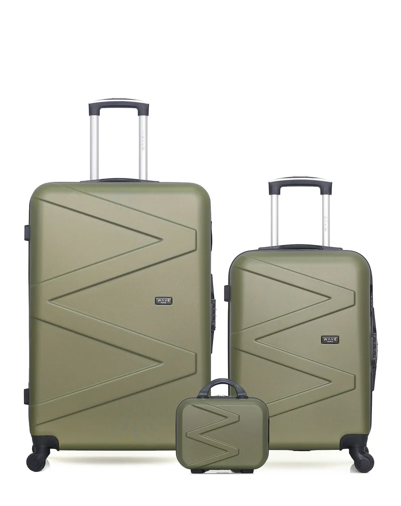 Lot de 3 Valises Rigides Grand Format, Cabine et Vanity AMAZONE