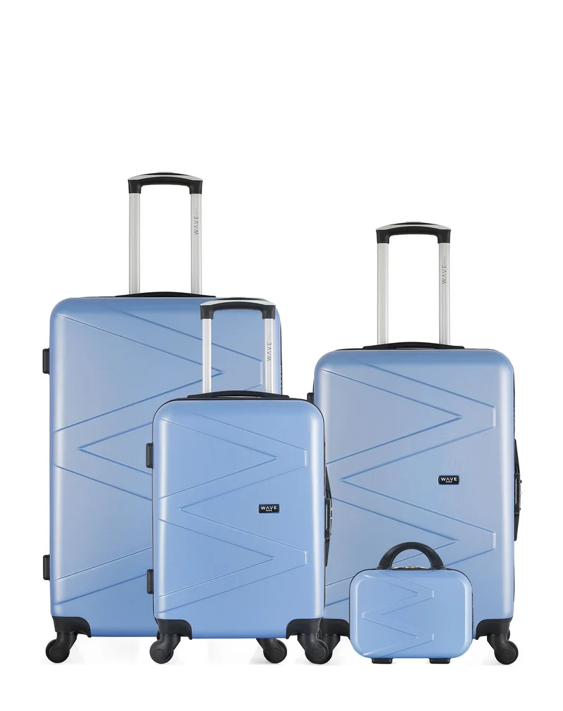 Lot de 4 Valises Rigides Grand Format, Taille Moyenne, Cabine et Vanity AMAZONE