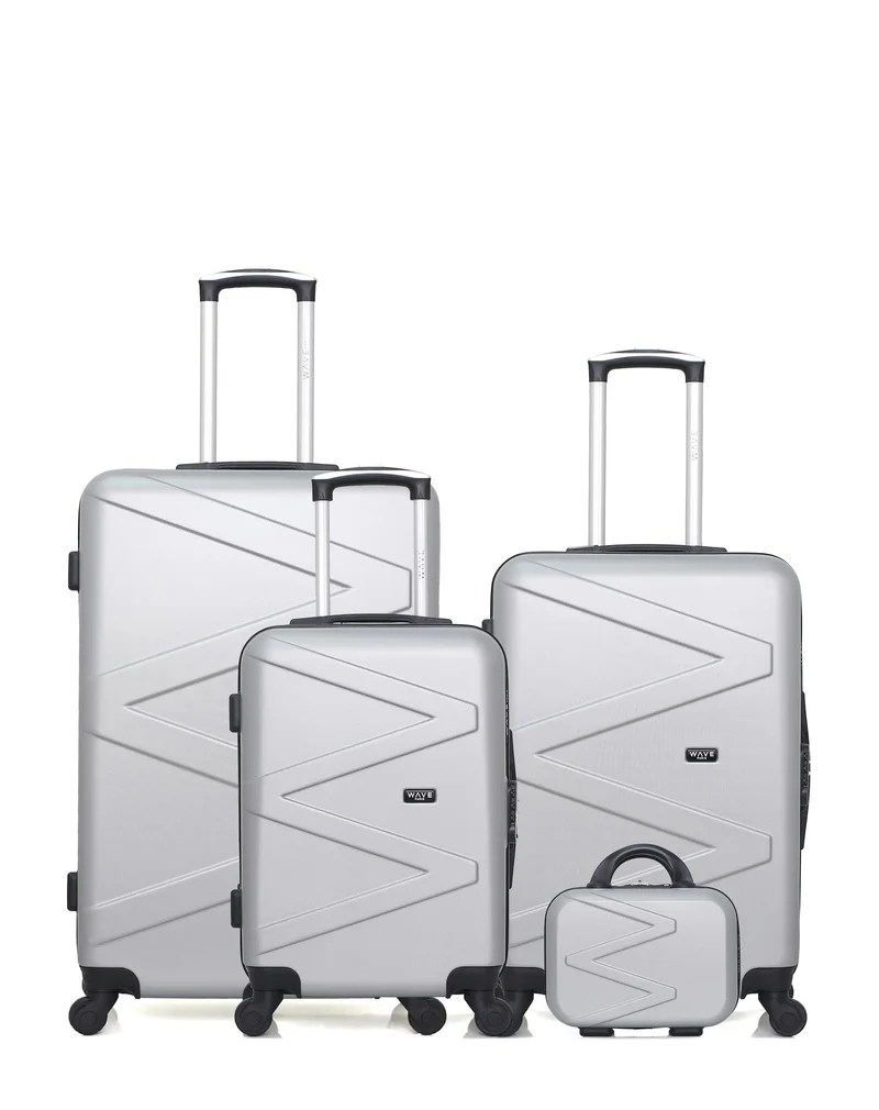 Lot de 4 Valises Rigides Grand Format, Taille Moyenne, Cabine et Vanity AMAZONE