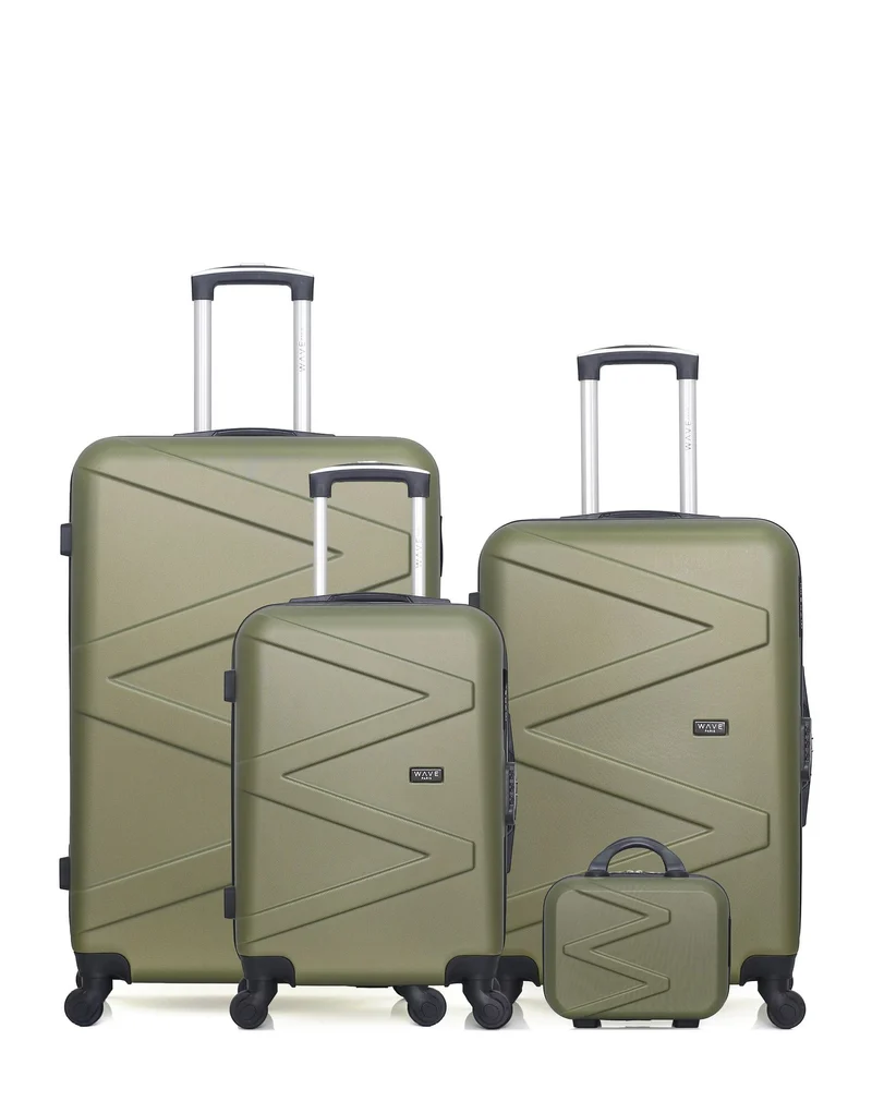 Lot de 4 Valises Rigides Grand Format, Taille Moyenne, Cabine et Vanity AMAZONE
