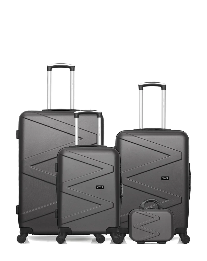 Lot de 4 Valises Rigides Grand Format, Taille Moyenne, Cabine et Vanity AMAZONE