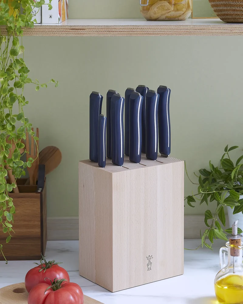 Bloc de rangement hêtre Opinel 9 couteaux à personnaliser