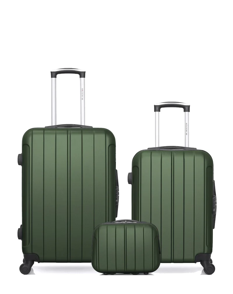 Lot de 3 Valises Rigides Taille Moyenne, Cabine et Vanity NAPOLI