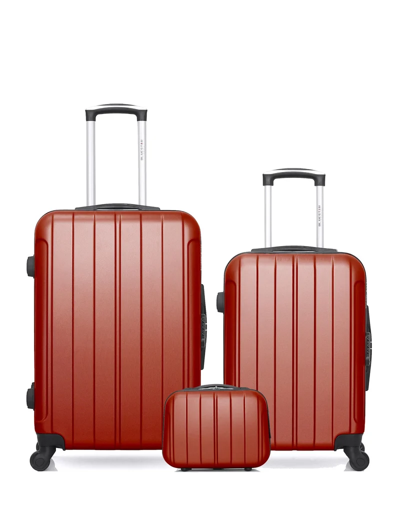 Lot de 3 Valises Rigides Taille Moyenne, Cabine et Vanity NAPOLI