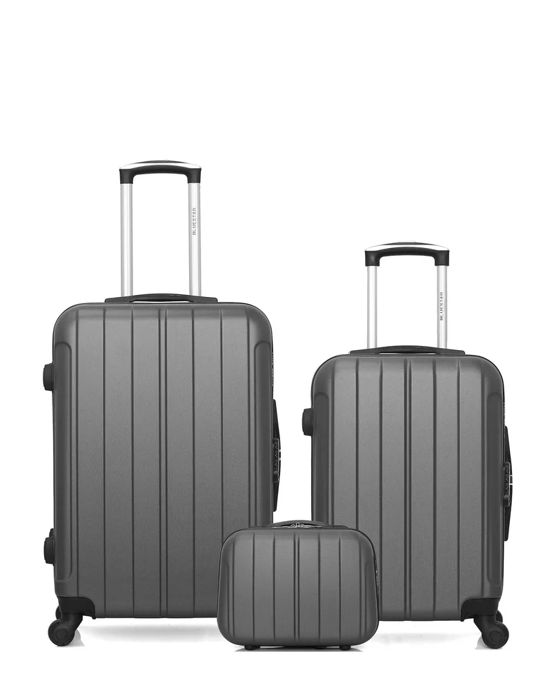 Lot de 3 Valises Rigides Taille Moyenne, Cabine et Vanity NAPOLI