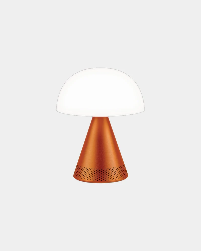 Lampe LED portable aluminium Lexon Mina L Audio à personnaliser