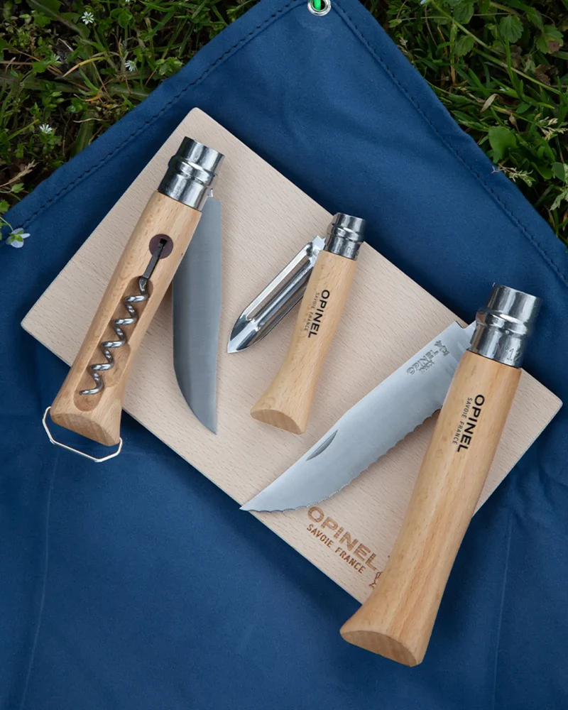 Kit Cuisine Nomade acier inoxydable Opinel à personnaliser