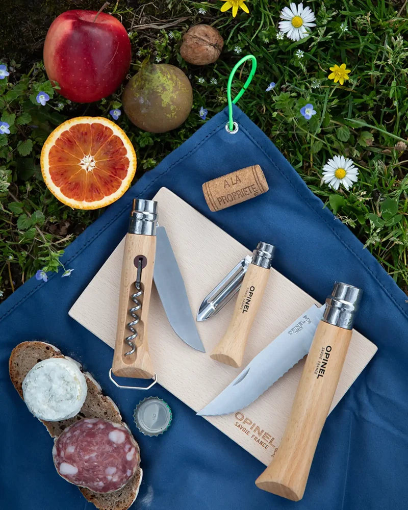 Kit Cuisine Nomade acier inoxydable Opinel à personnaliser
