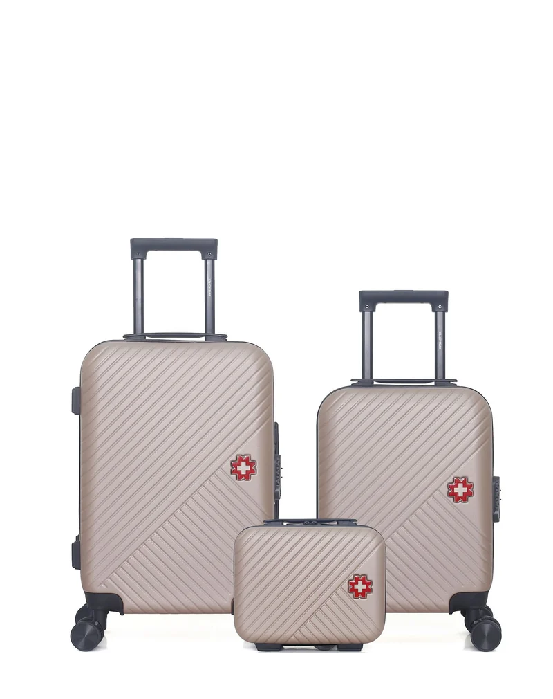 Lot de 3 Valises Rigides Cabine, Cabine XXS et Vanity SPIEZ