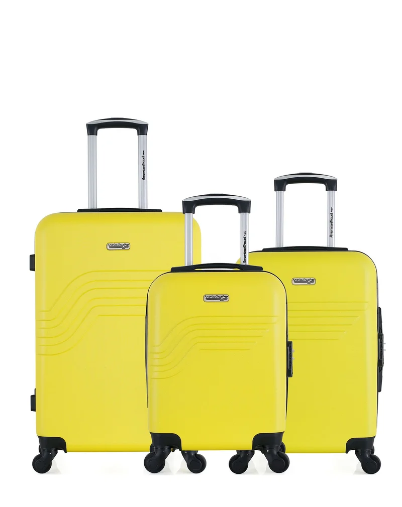Lot de 3 Valises Rigides Moyenne, Cabine et Cabine XXS QUEENS