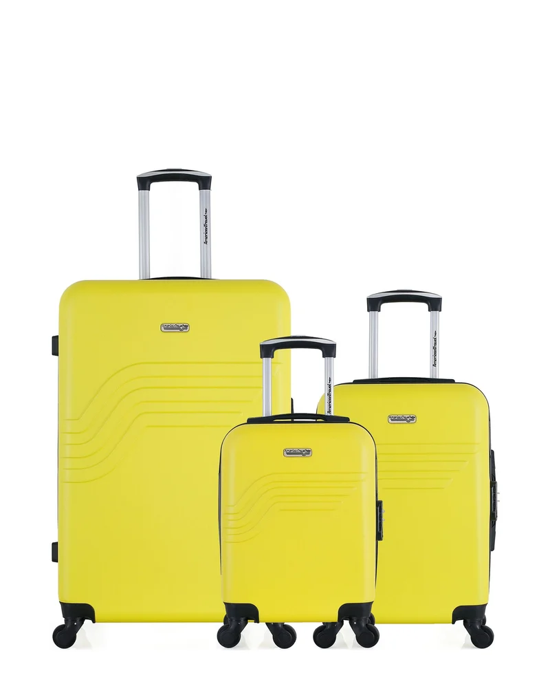 Lot de 3 Valises Rigides Grand Format, Cabine et Cabine XXS QUEENS