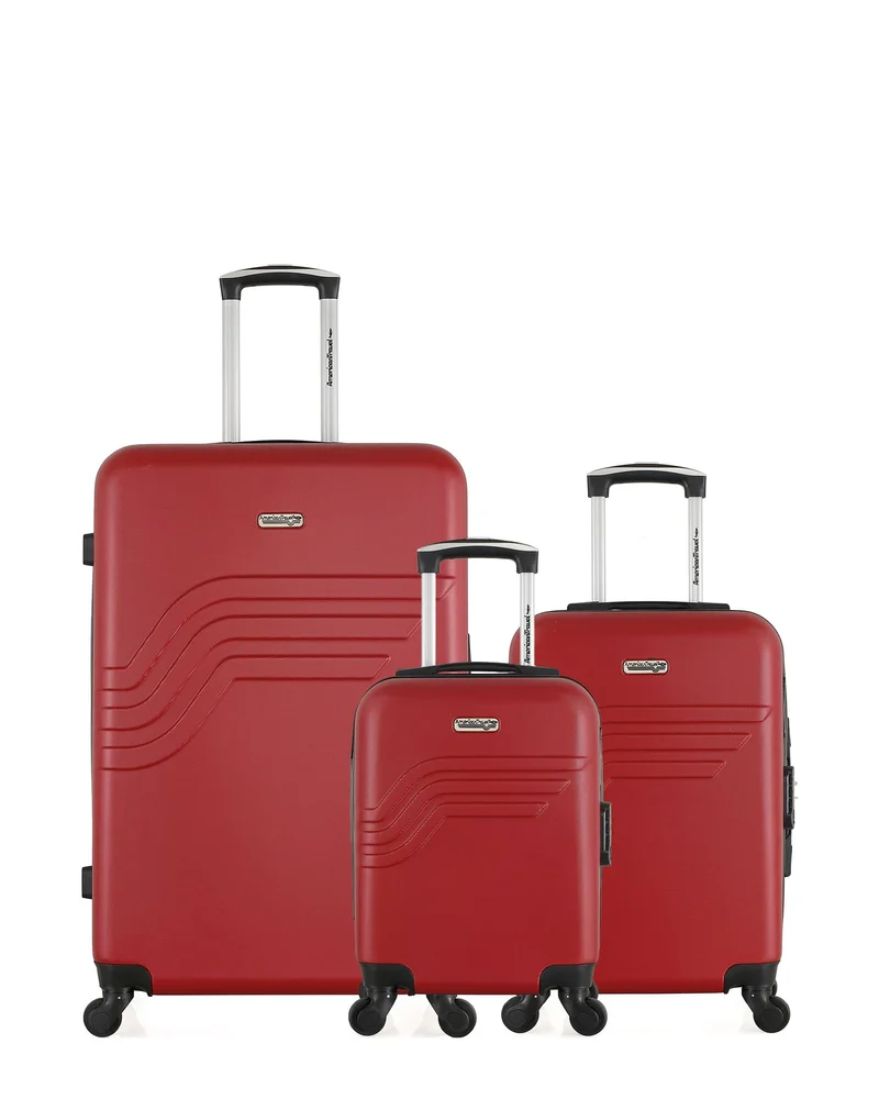 Lot de 3 Valises Rigides Grand Format, Cabine et Cabine XXS QUEENS