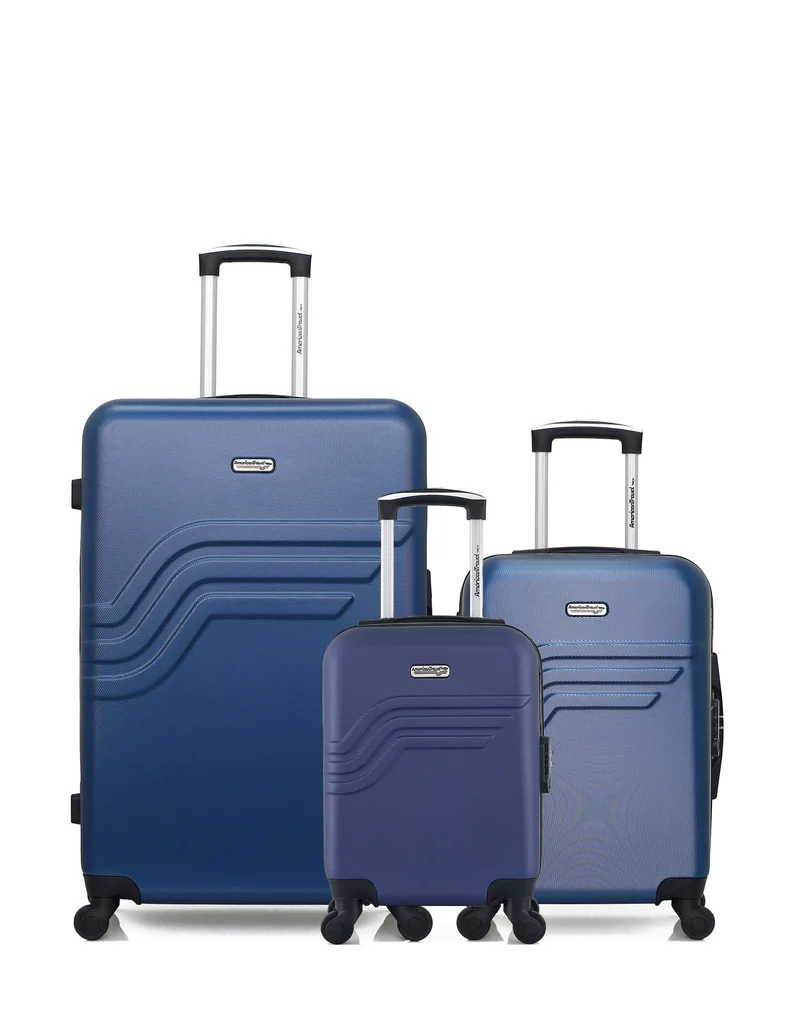 Lot de 3 Valises Rigides Grand Format, Cabine et Cabine XXS QUEENS