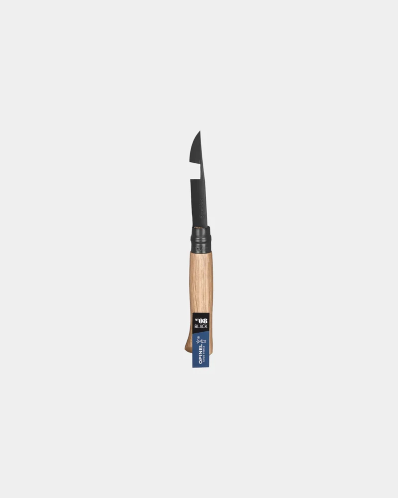 Couteau acier inoxydable Opinel N°08 Chêne Black à personnaliser