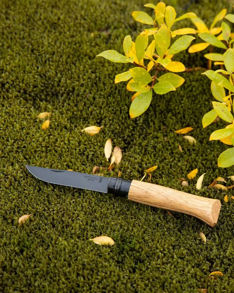 Couteau acier inoxydable Opinel N°08 Chêne Black à personnaliser