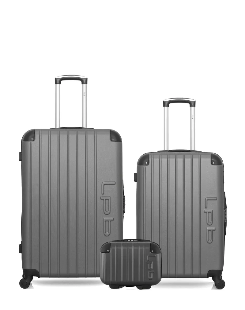 Lot de 3 Valises Rigides Grand Format, Taille Moyenne et Vanity HAMBOURG