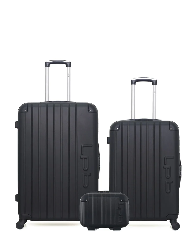 Lot de 3 Valises Rigides Grand Format, Taille Moyenne et Vanity HAMBOURG