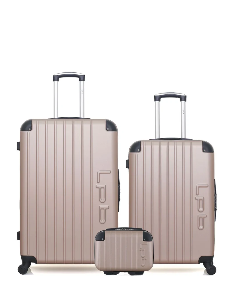 Lot de 3 Valises Rigides Grand Format, Taille Moyenne et Vanity HAMBOURG