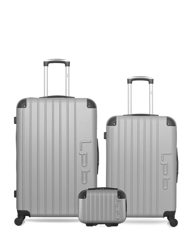 Lot de 3 Valises Rigides Grand Format, Taille Moyenne et Vanity HAMBOURG