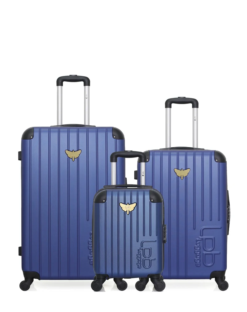 Lot de 3 Valises Rigides Grand Format, Moyenne et Cabine XXS MARIANNE